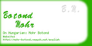 botond mohr business card